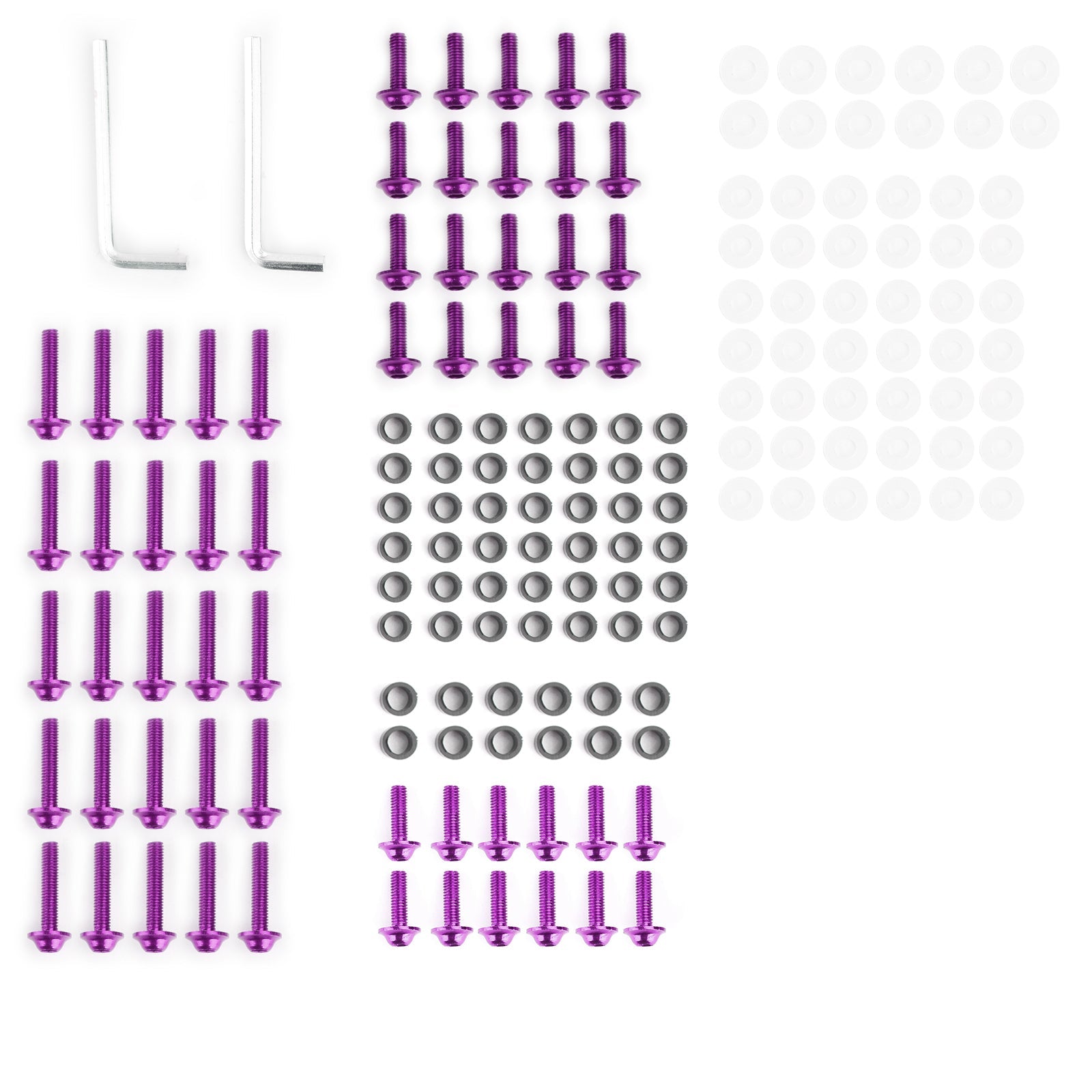 158x Motorcycle Windscreen Fairing Hardware Kit Purple Sportbike Clip Screw Bolt Fasteners