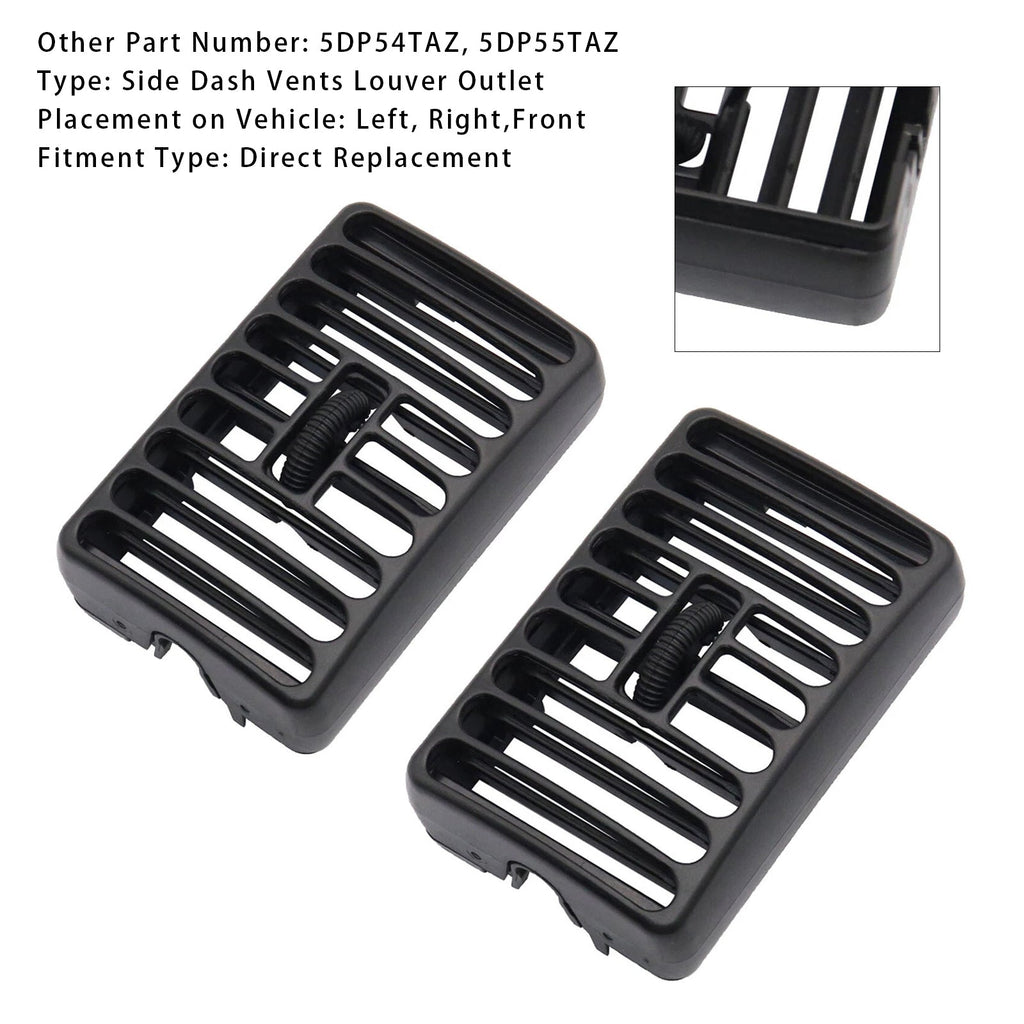 1997-2006 Jeep Wrangler TJ Dashboard Side Vent Louvers Set - Driver and Passenger Air Outlets