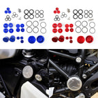 18-Piece Precision CNC Aluminum Side Frame Protection Caps for BMW R1200GS 2013-2019