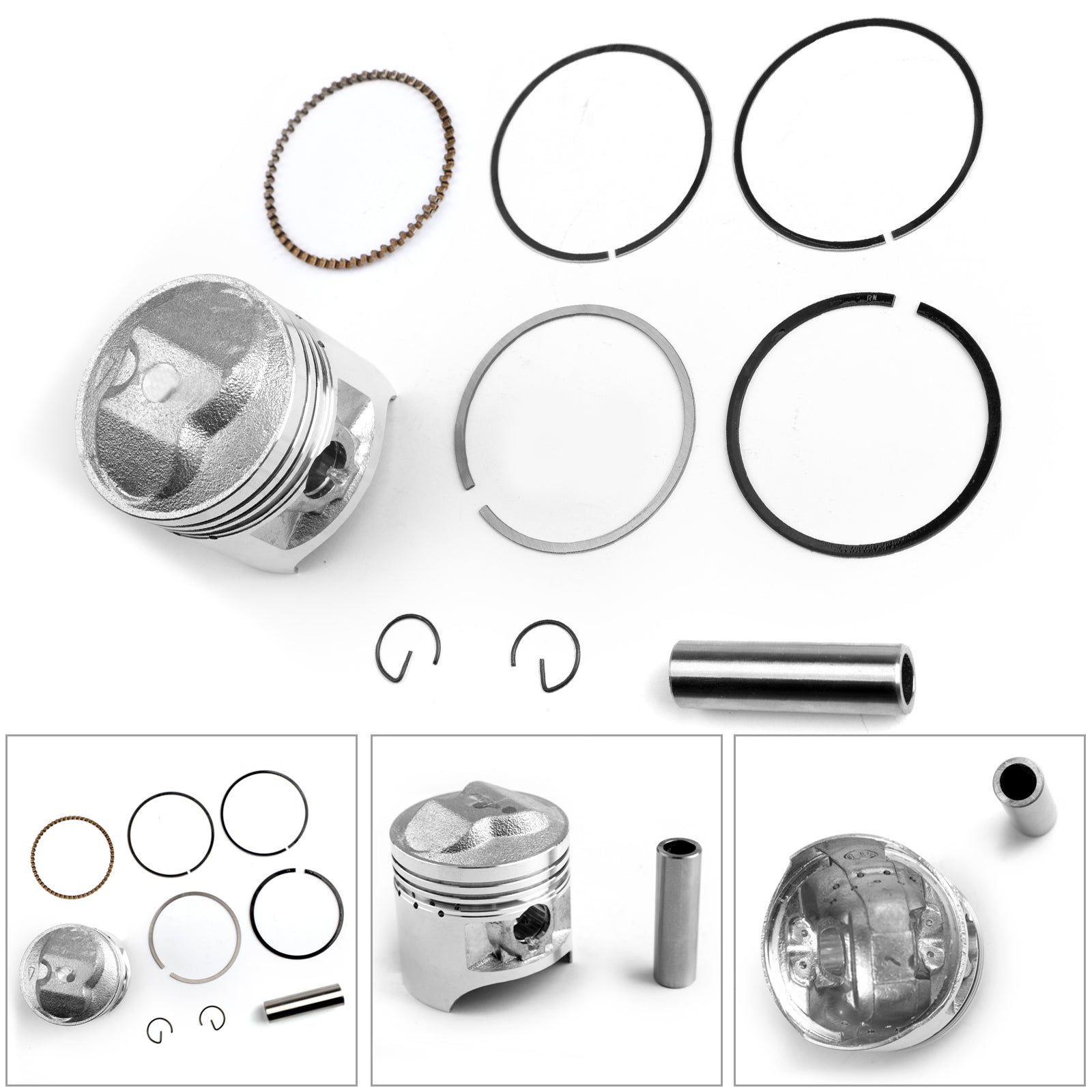 GS125 125cc Piston Assembly +0.50MM Oversize 57.50mm Bore Diameter 1982-2017 Models