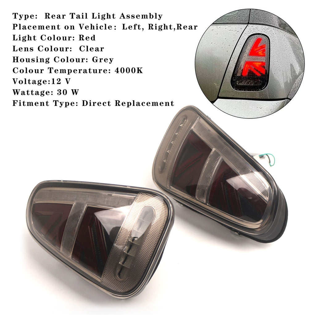 2001-2006 BMW Mini Cooper R50 R52 R53 LED Tail Lights with Integrated Turn Signal Lamps Left and Right
