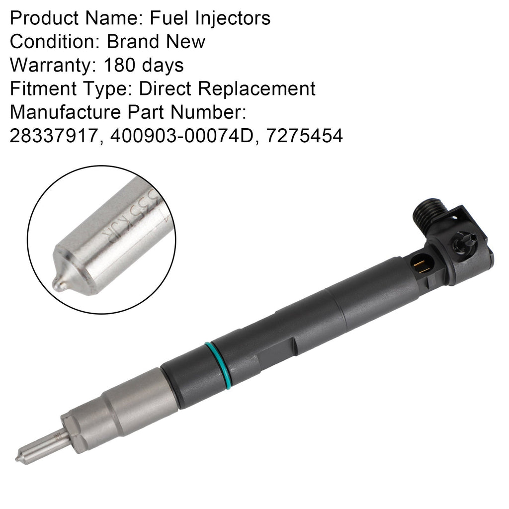 OEM Fuel Injector 28337917 Compatible with Bobcat Doosan D24 D18 Diesel Engine 400903-00074D