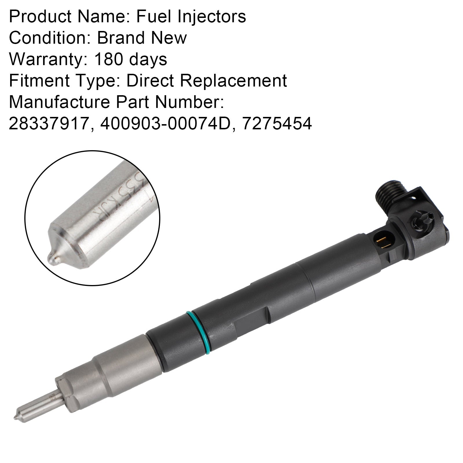 Single Fuel Injector Assembly 400903-00074D Bobcat Doosan D24 D18 Motor 28337917 Express Shipping