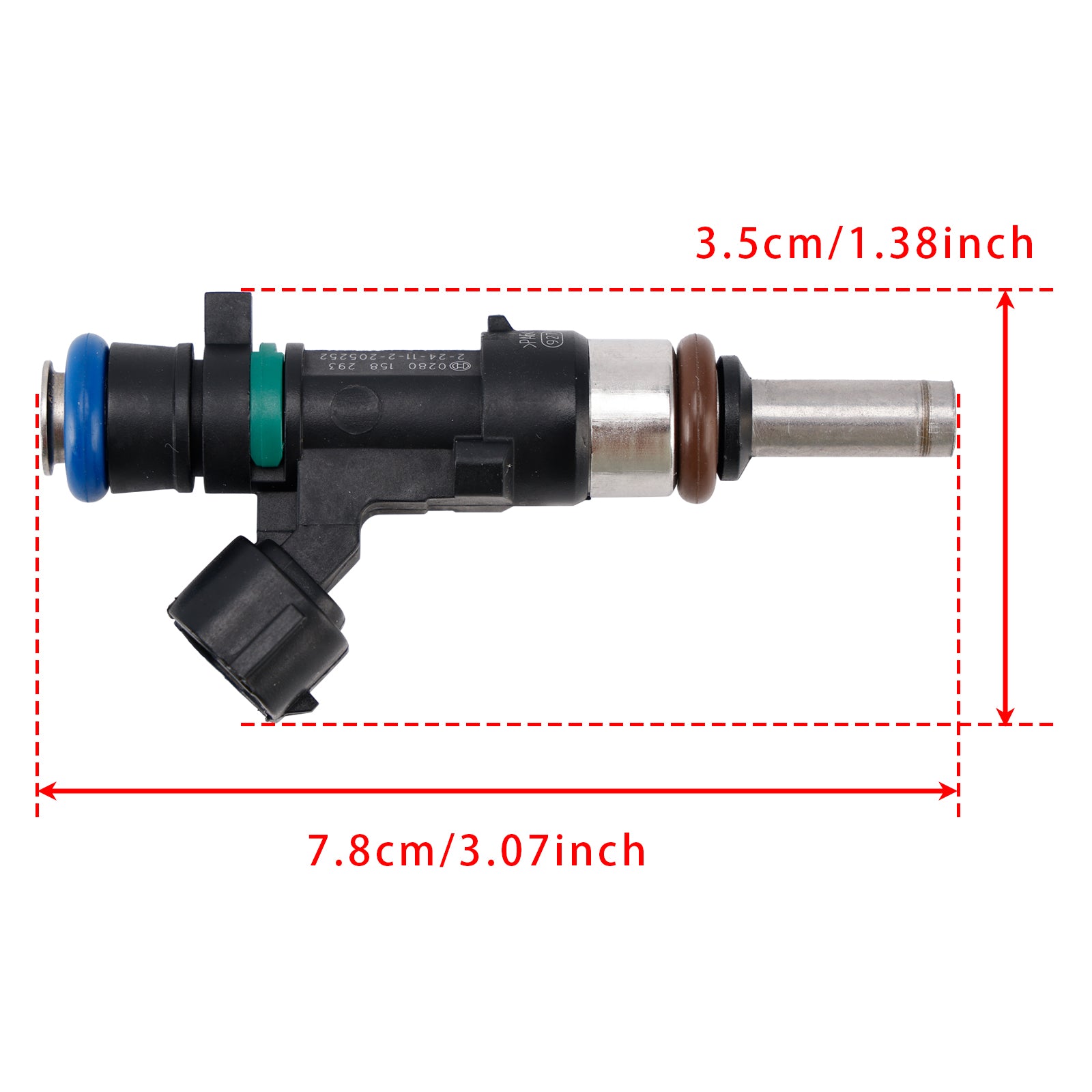 Fuel Injector Assembly 0280158293 0.9L for Renault Clio Symbol and Dacia Logan Sandero