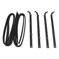 1987-1997 Ford F250 Front Door Window Weatherstrip Sweep Seal 4 Piece Set with 2 Piece Seal Kit