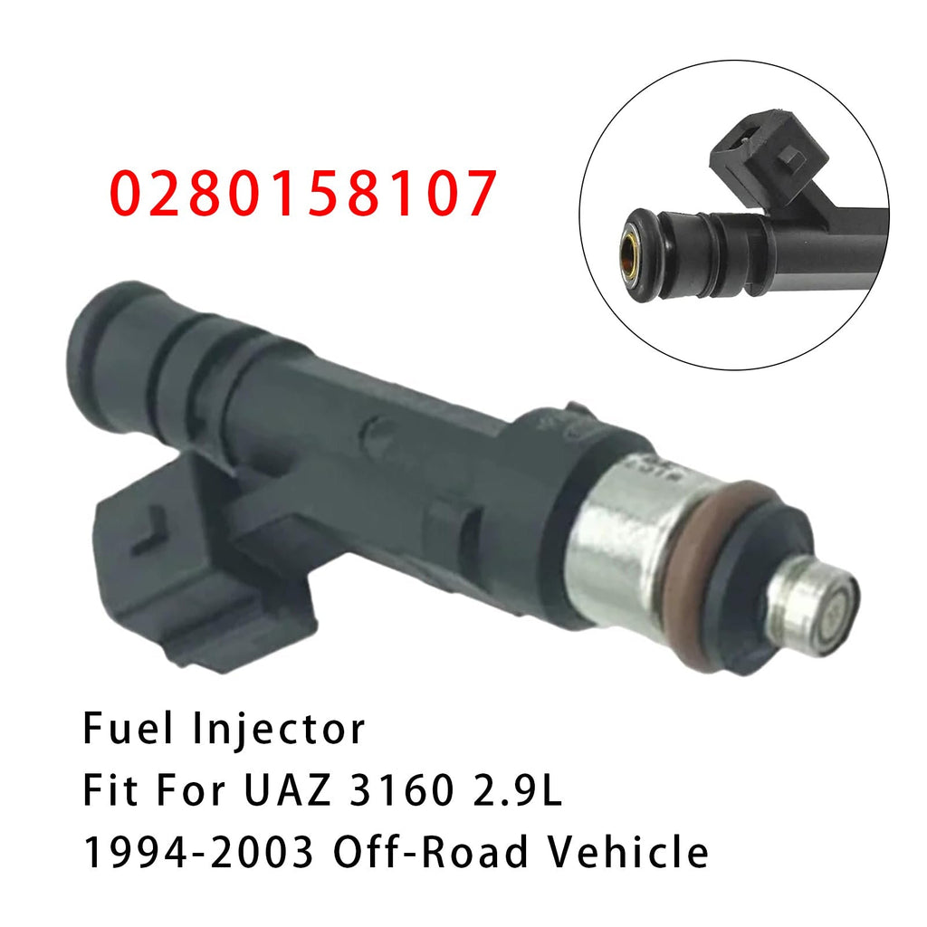 Fuel Injector 0280158107 for 1994-2003 UAZ 3160 2.9L Single Piece