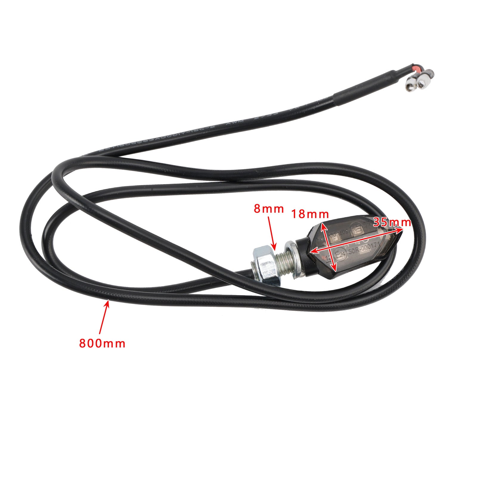 8mm Universal 12V LED Motorcycle Turn Signal Indicator Light for Kawasaki Models