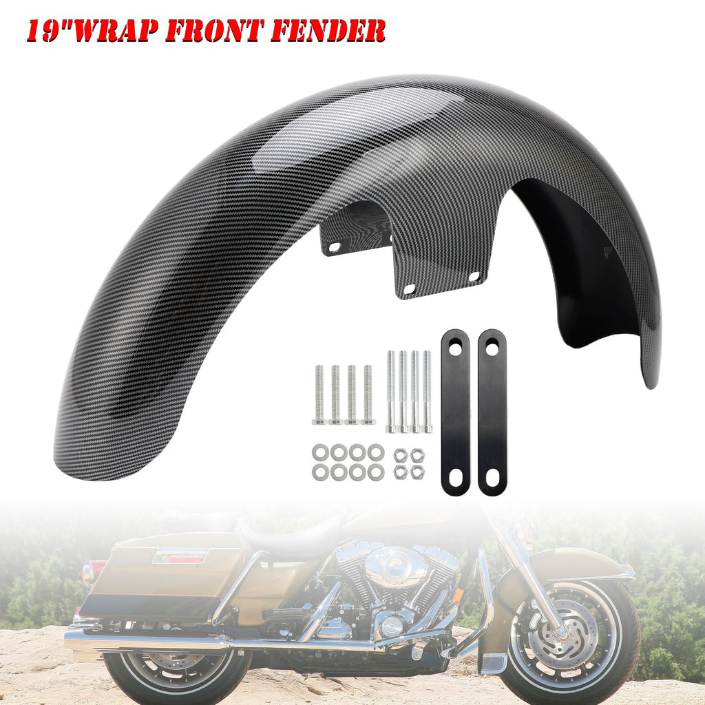 19" Front Fender ABS Wrap Kit For Harley Touring Road Glide Street Glide Electra Bagger FLHT FLHR