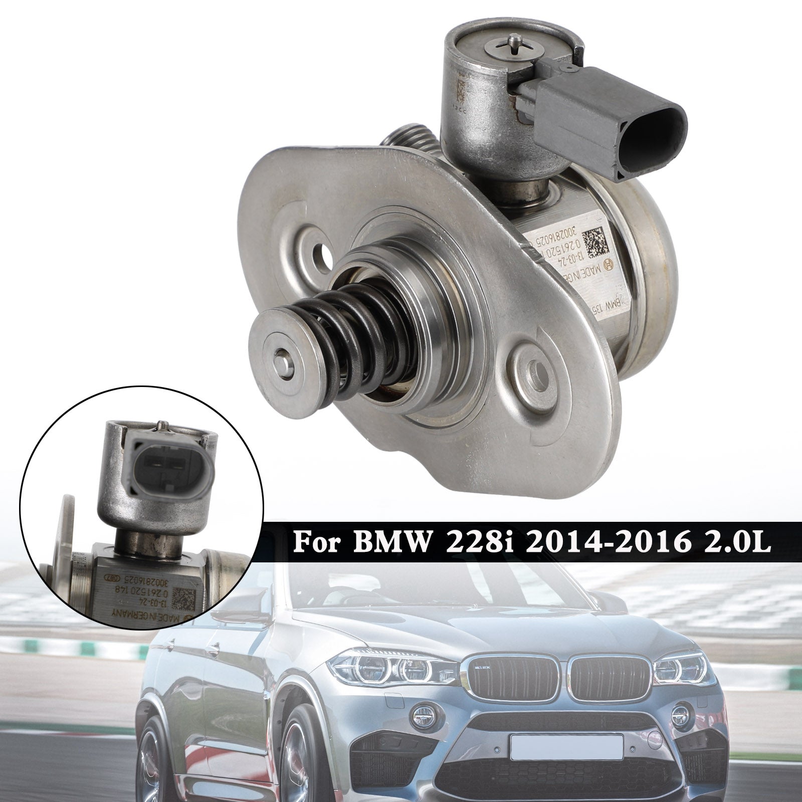 High Pressure Fuel Pump for BMW 328i 528i 2012 2013 2014 2015 2.0L L4 Engine 13517584461