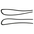 1988-1991 HONDA CR-X CRX EF8 2PCS Window Glass Molding RH & LH 73810-SH2-003 73860SH2003