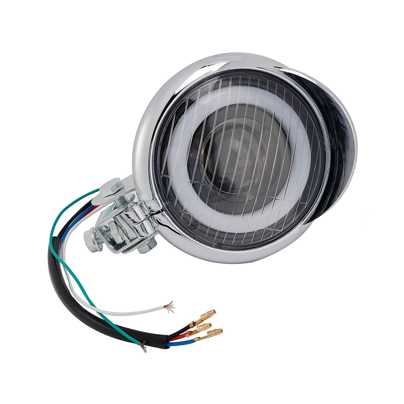 22 Headlight Lamp Spotlight Universal Coler Switch Fits Chrome For Motorcycle