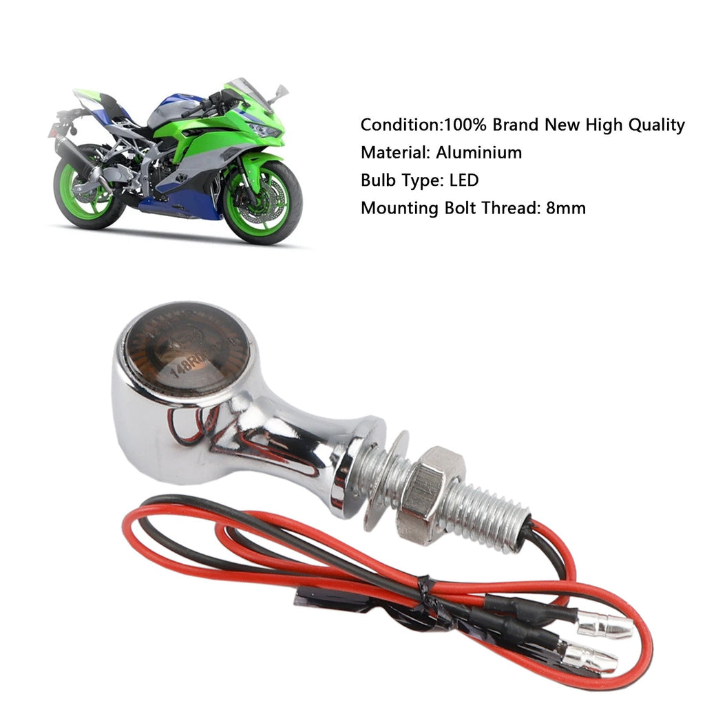 12V Universal Motorcycle LED Turn Signal Light 8mm for Suzuki