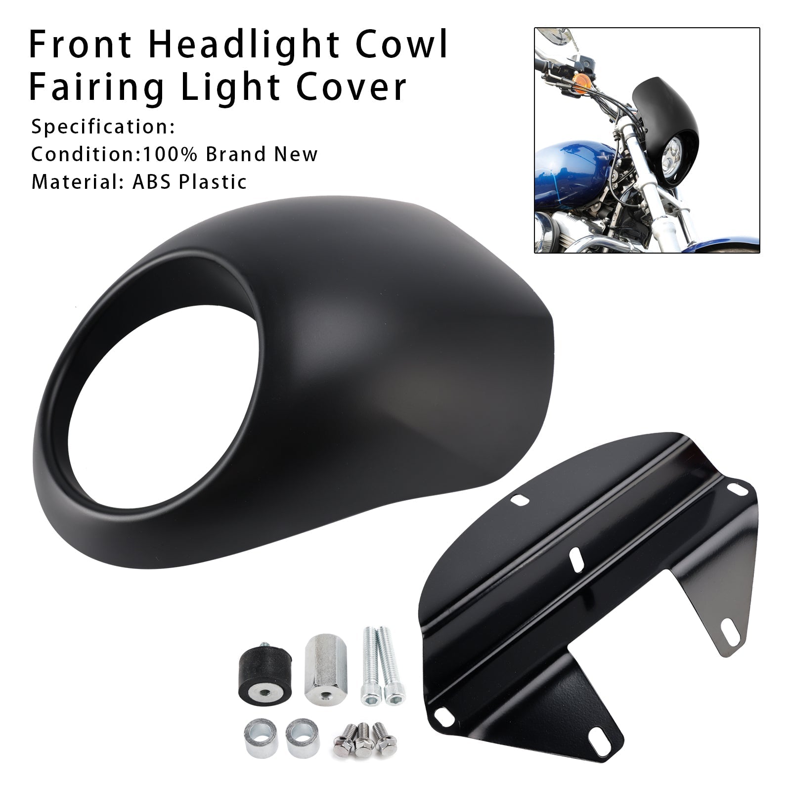 1973-Up FX XL Sportster Dyna Headlight Fairing Cover for 883 and 1200 Models