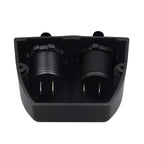 12V/24V Dual Socket Cigarette Lighter Charger Panel with 2 Hole Installation for Vehicles and Marine Use