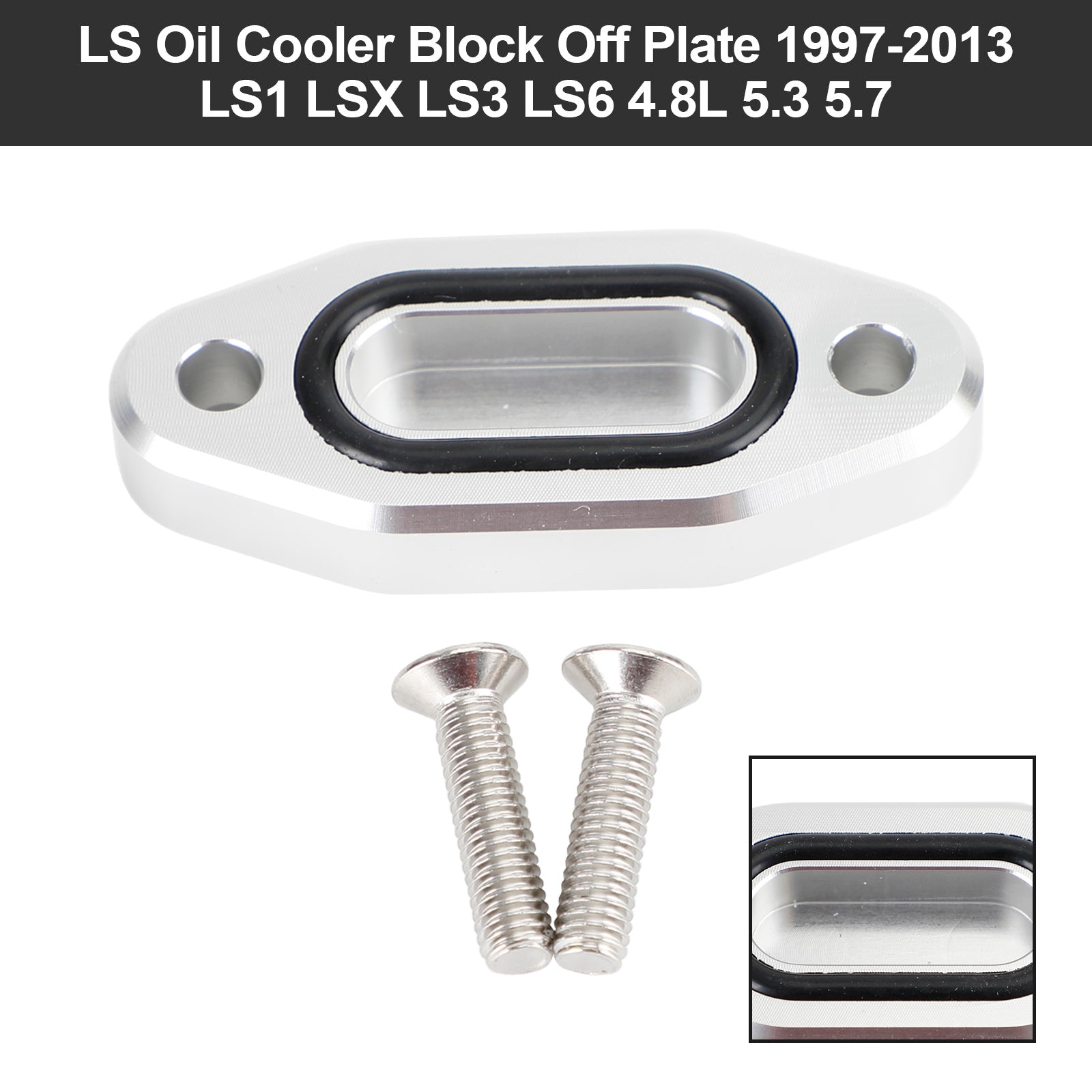 LS1 LS3 LS6 LSX 4.8 5.3 5.7 Engine Oil Cooler Bypass Block Plate R5134 1997-2003
