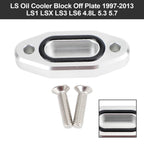 LS Engine Oil Cooler Block Off Adapter Plate for LS1 LS3 LS6 LSX 4.8 5.3 5.7 R5134