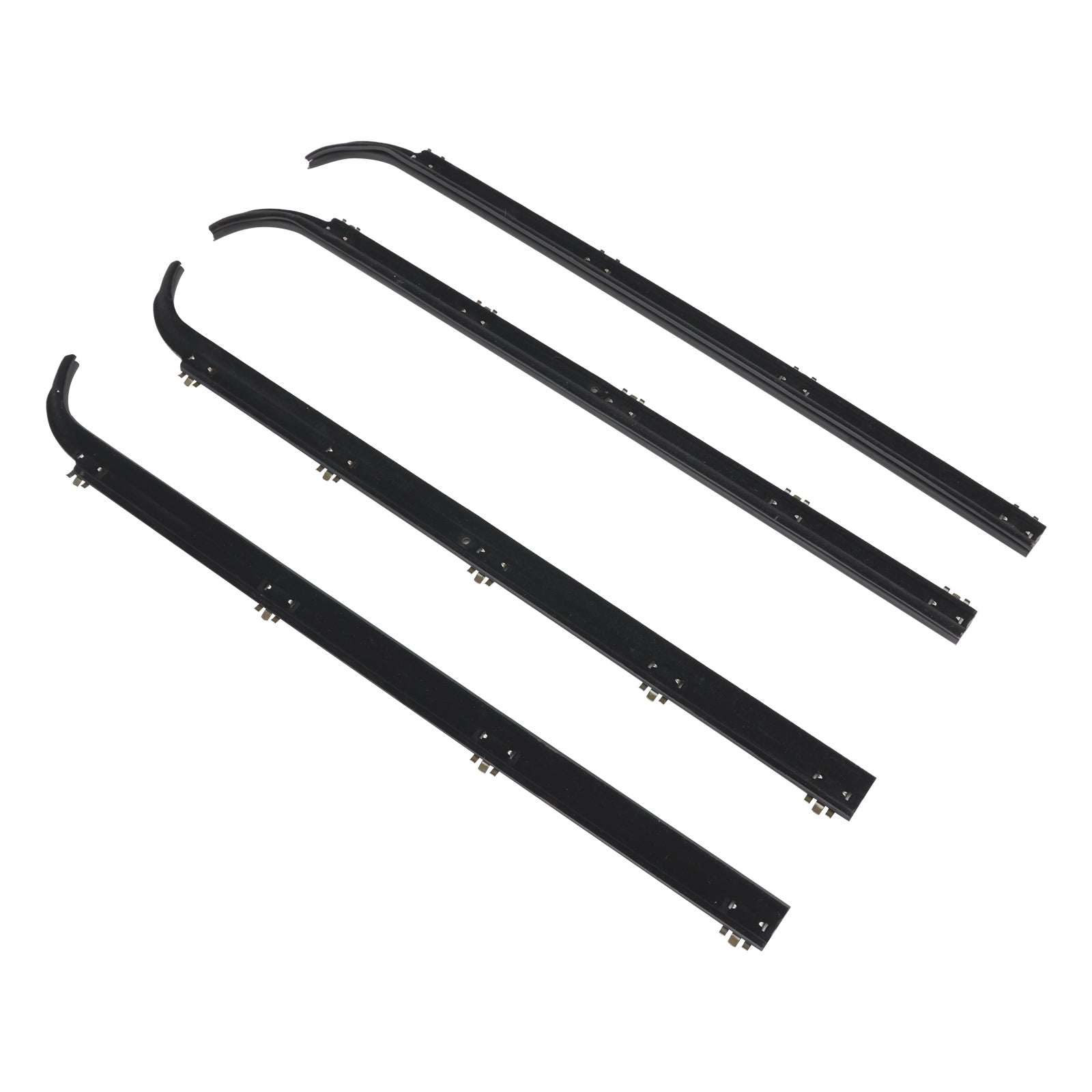 Ford Bronco 1987-1996 Door Window Weatherstrip Seal Belt 4 Piece Set with 2 Piece Seal Kit