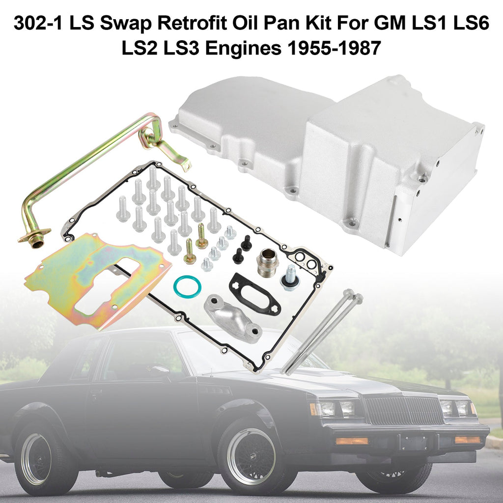 LS1 LS2 LS3 LS6 Oil Pan Retrofit Kit 302-1 81074 GM Engine Swap 1955-1987