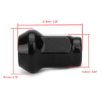 16 Piece 3/8" 24 Tapered Black Lug Nuts Compatible with Polaris Ranger RZR Sportsman XP