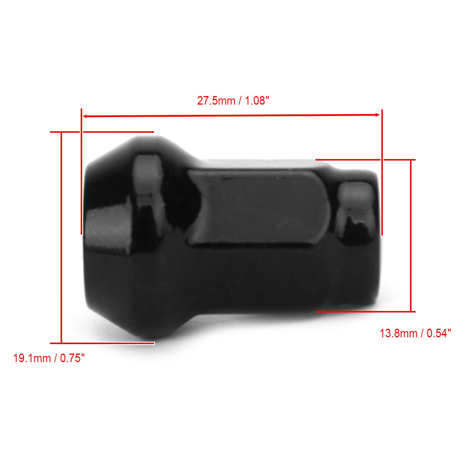 16 Piece 3/8" 24 Tapered Black Lug Nuts Compatible with Polaris Ranger RZR Sportsman XP