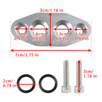 Dual Oil Cooler Adapter Plates -6AN ORB Thread In/Out Ports for LS1 LSX LS2 LS3 LS Engines