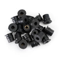 M6 Rubber Wellnuts 20 Pack - 6mm Windscreen Fairing Fasteners for 13mm Holes