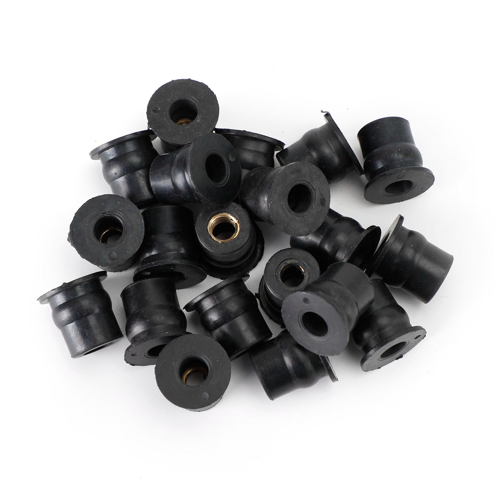 20x M6 Windscreen Fairing Rubber Well Nuts 6mm Thread 13mm Hole Mounting