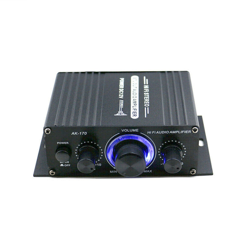 Dual 200W Hi-Fi Car Audio Amplifier with MP3 Radio Booster and LED Display for 12V Vehicles
