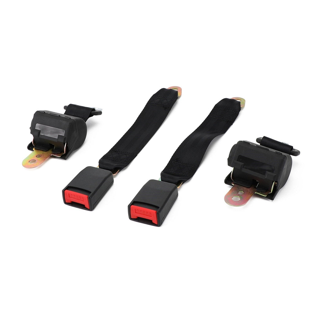 2 Pack Universal Car Safety Seat Belt Buckles 2-Point Retractable Adjustable Generic Fit