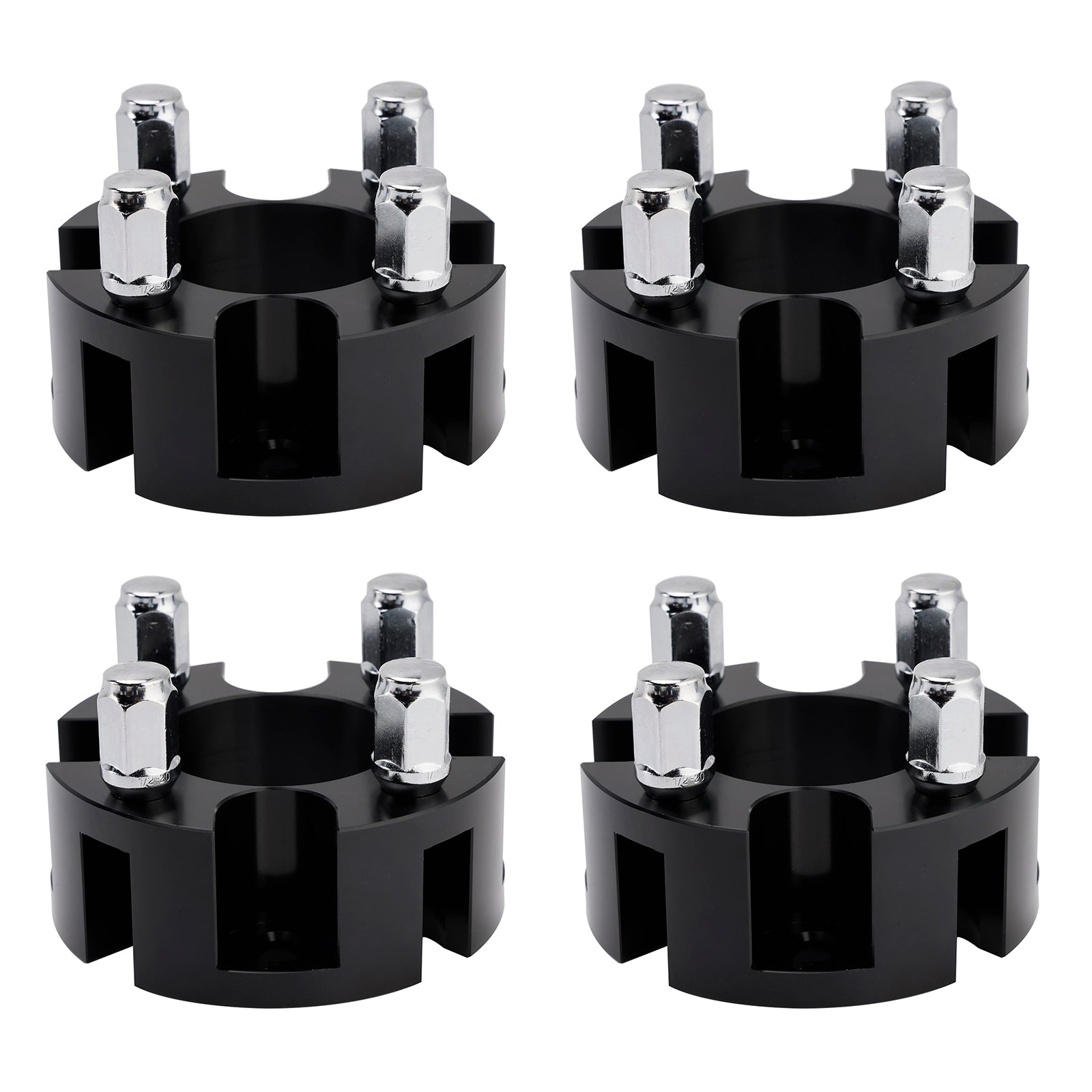 Golf Cart Wheel Spacers 2 Inch Black Lug Nuts Set for Club Car Yamaha EzGo