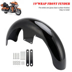 19" Front Fender ABS Wrap Kit For Harley Touring Road Glide Street Glide Electra Bagger FLHT FLHR