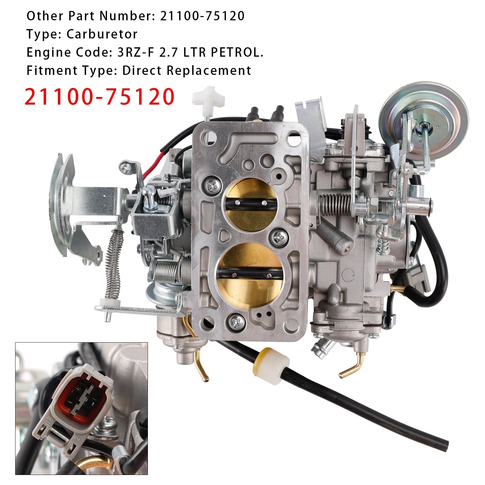 1997-2001 Toyota Hilux 2.7 Carburetor 21100-75120 LTR 3RZ-F