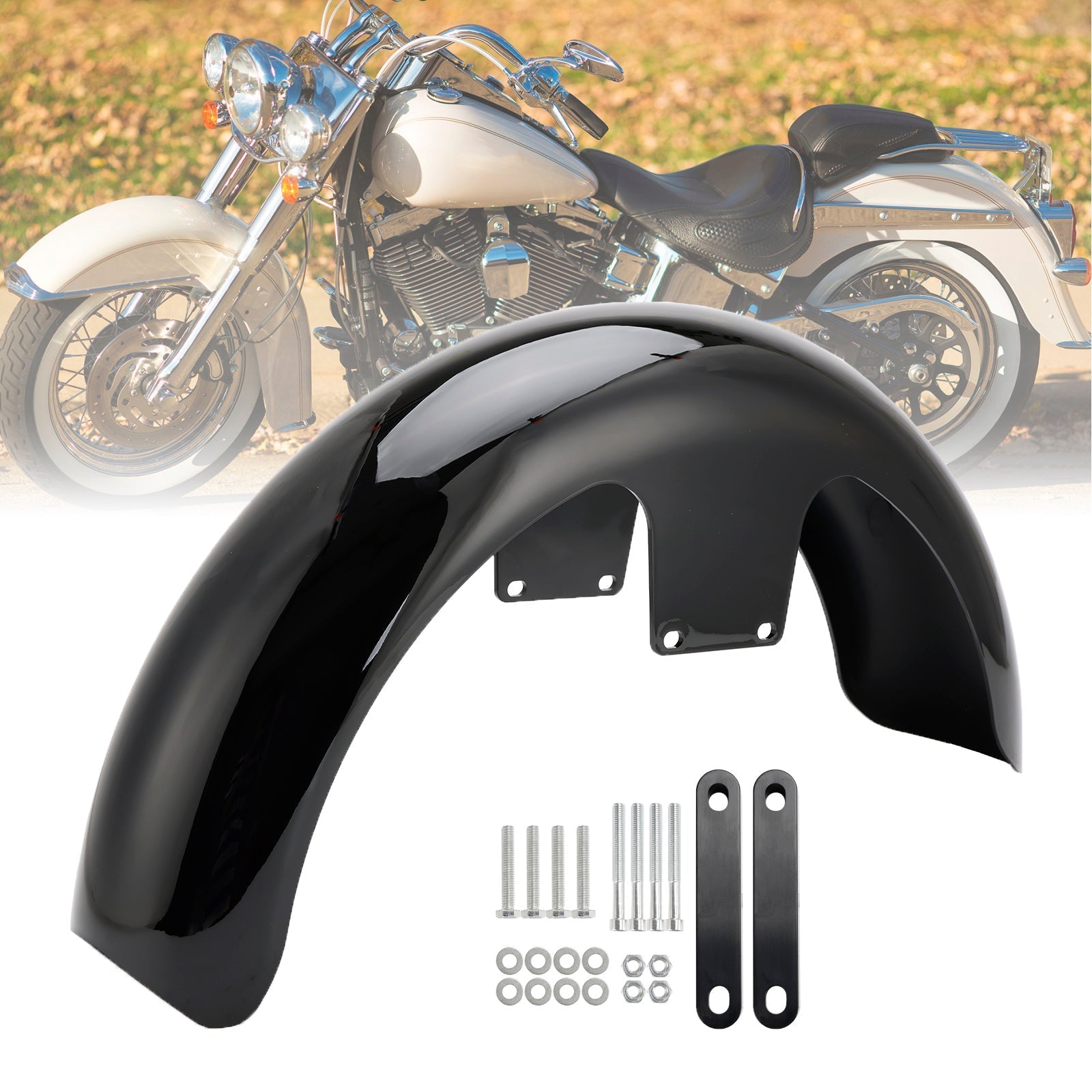 19 Inch Front Fender Wrap ABS Plastic For Harley Touring Electra Street Road Glide FLHT FLHR