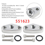 2 Piece Chevy LS M16 x 1.5 Oil Pressure Sensor Adapter Plate 551623