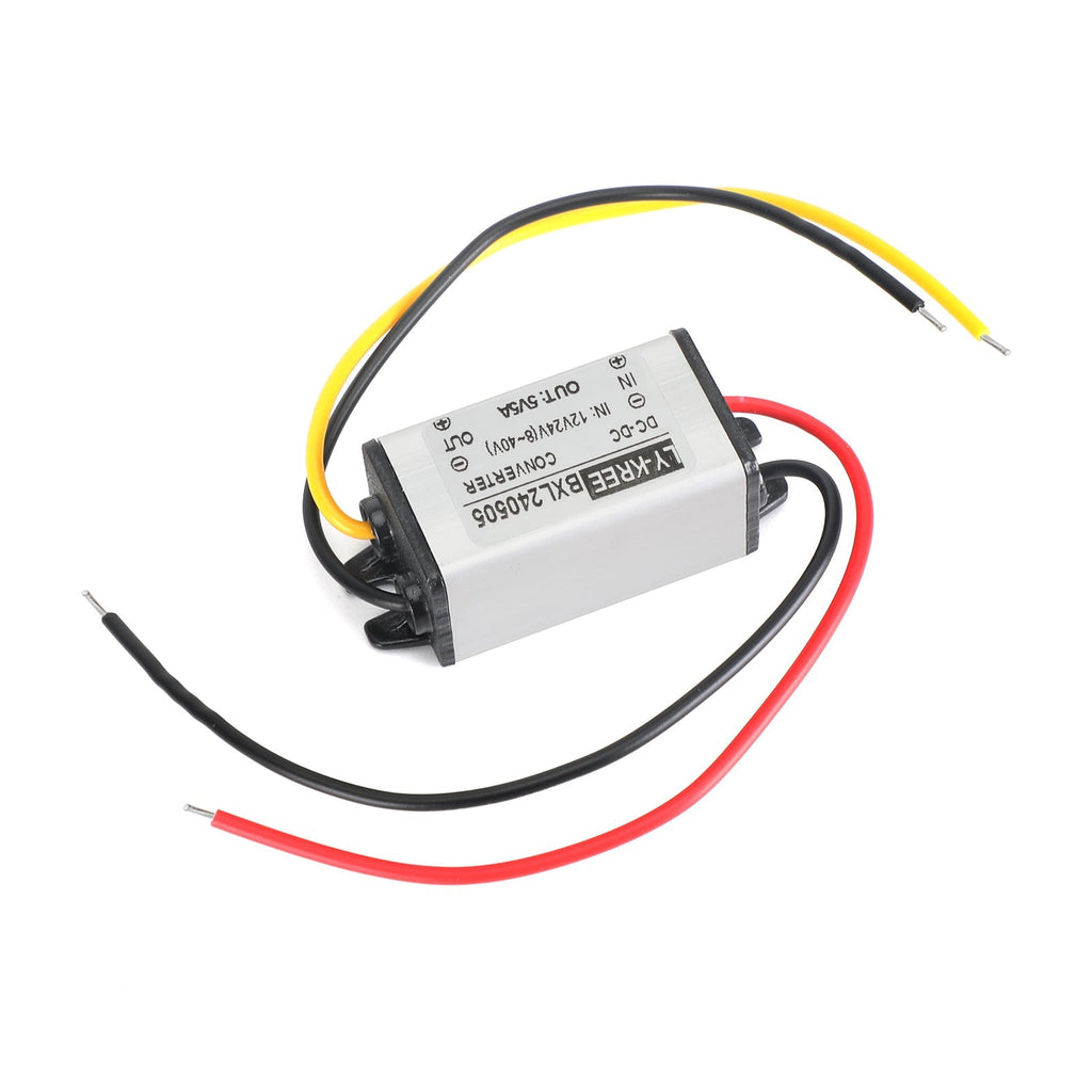 5A 25W Automotive Step Down Voltage Converter 12V/24V to 5V Waterproof Supply