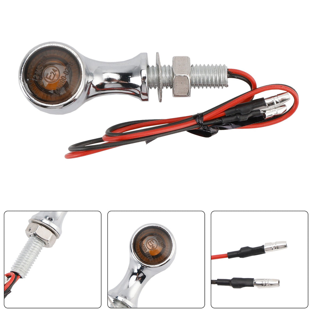 12V Universal Motorcycle LED Turn Signal Light 8mm for Suzuki