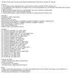 2001-2007 Toyota Highlander 2.4 Liter Automatic Transmission Master Overhaul Kit T13600B U240E U241E Clutch and Gasket