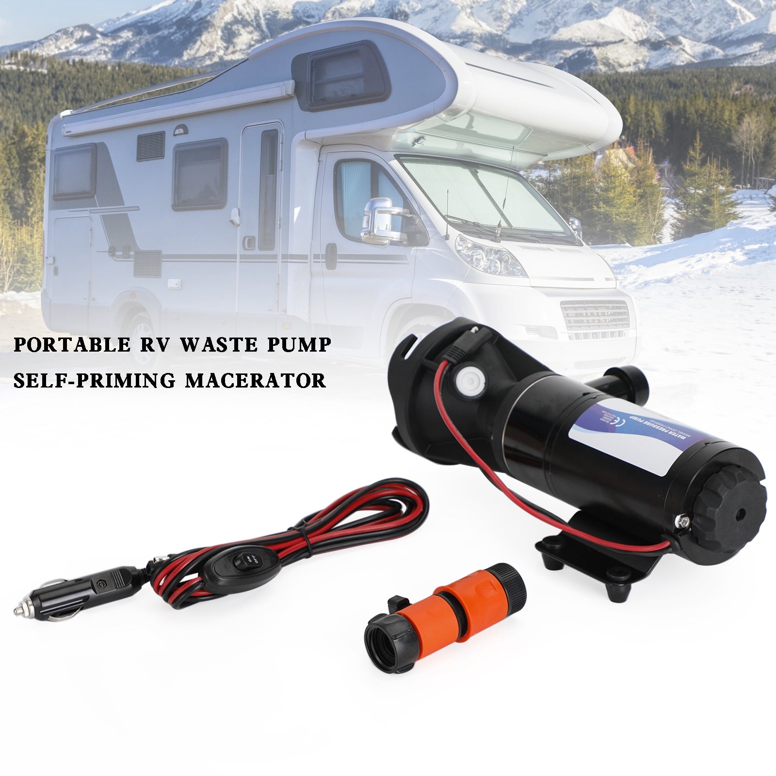 12V Portable Waste Water Macerator Pump for RV Sewage Processing Systems
