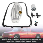 45RFE 545RFE 68RFE Transmission Sensor Set for 2000-2011 Dodge Dakota Pickup Including 4WD Filter Kit Pan Gasket