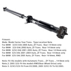 Rear Driveshaft Propshaft Assembly for 2001 2002 2003 2004 BMW 325i E46 Auto ZF Trans 26111229564