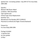 Iveco Daily Ignition Lock Cylinder Kit 6x Locking Cylinders with Key 2000-2006 2991727