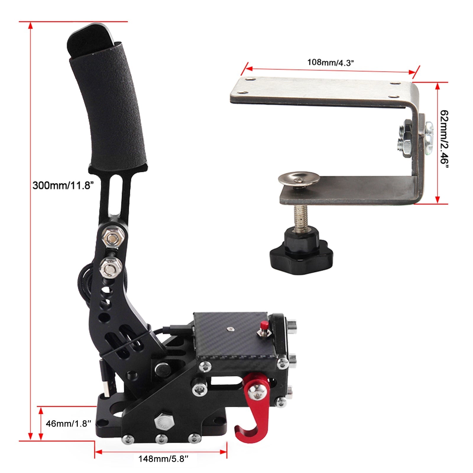 14-Bit G29 Handbrake Pedal Kit USB 3.0 Compatible PS4 PS5 Racing Simulation