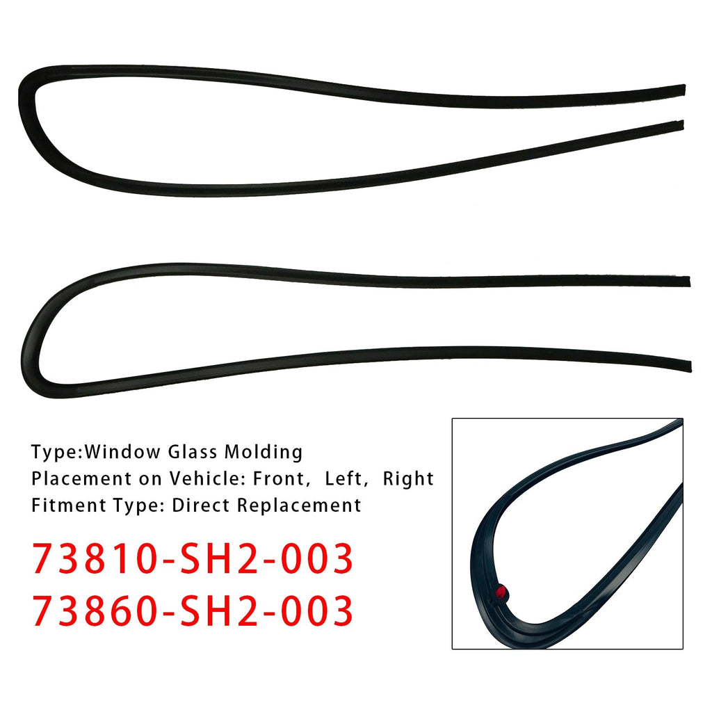 Honda CRX EF8 1988 1989 1990 1991 Window Trim Molding Pair RH LH 73810-SH2-003 73860-SH2-003