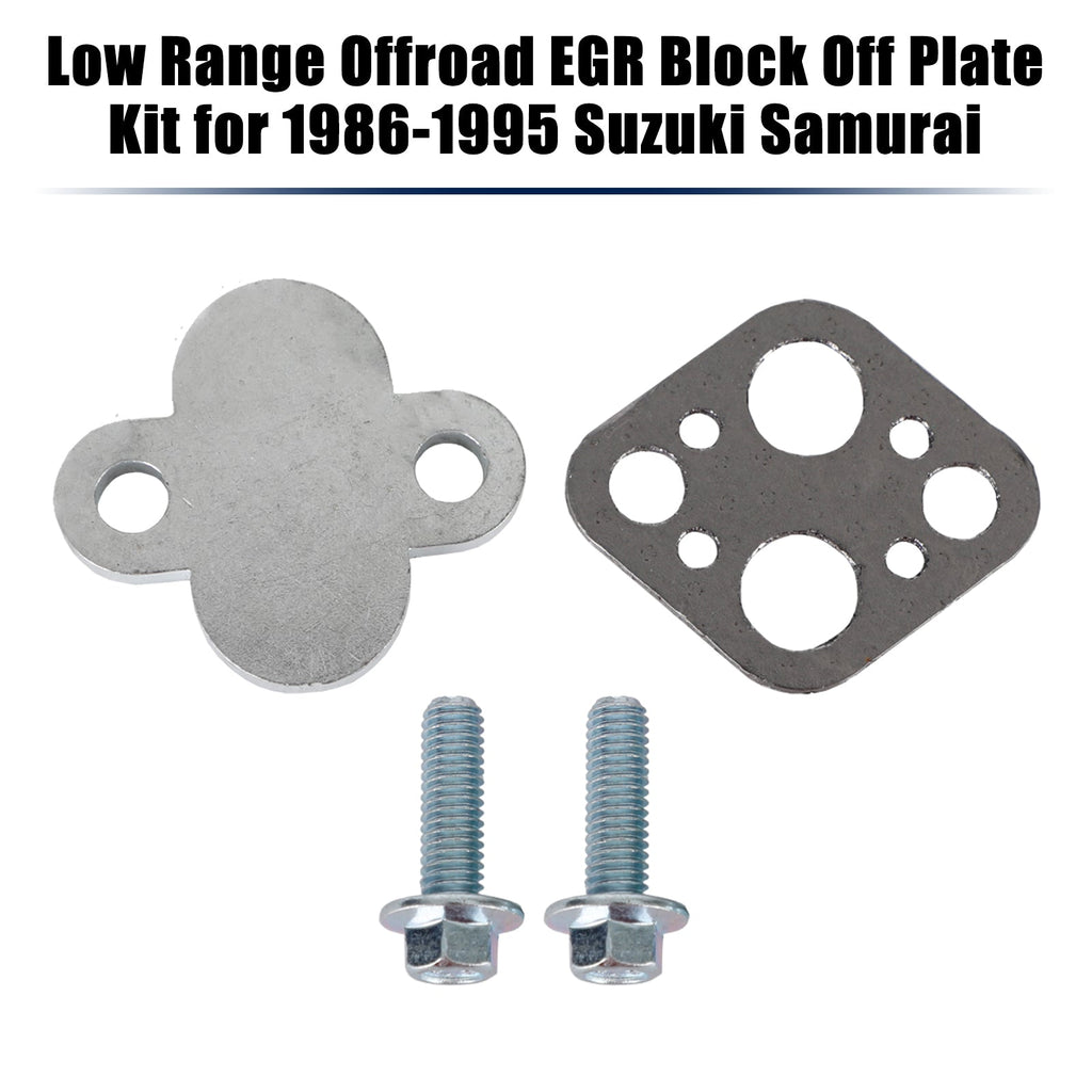 1986-1995 Suzuki Samurai EGR Blockoff Plate Kit for Offroad Low Range Use
