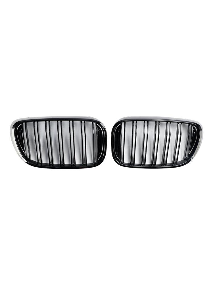 BMW 7 Series G11 Pre-Facelift 5-Door Sedan Black 2-Slat Front Kidney Grille 2015-2019