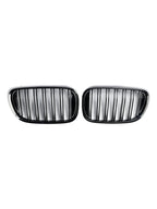 Pre-Facelift BMW G11 7 Series Long-Wheelbase Black Dual Slat Front Kidney Grille 2015-2019