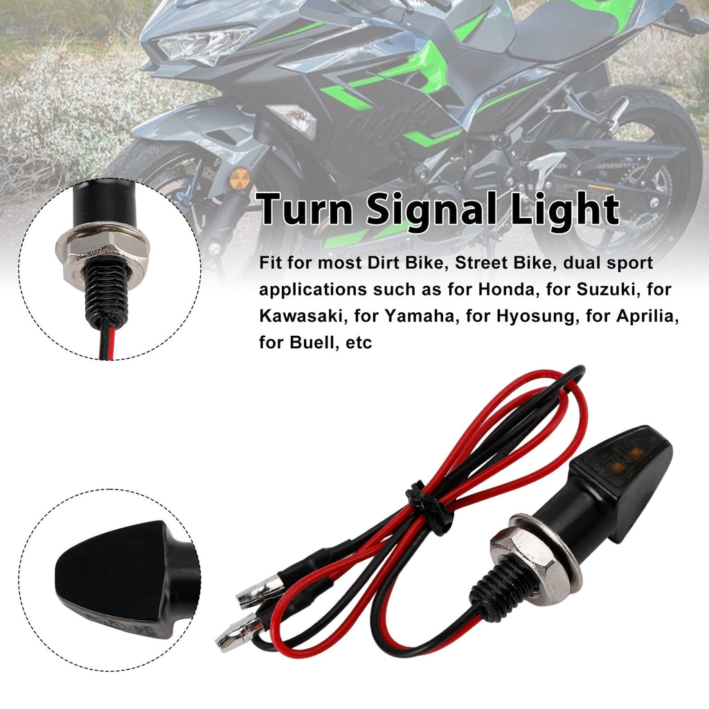 12V Universal LED Indicator Light for Motorcycle Turn Signals 8mm Yamaha