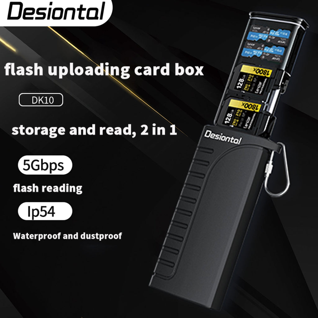 Flash Card Photo Transmission Reader with 2-in-1 SD Card Storage and Fast Data Transfer