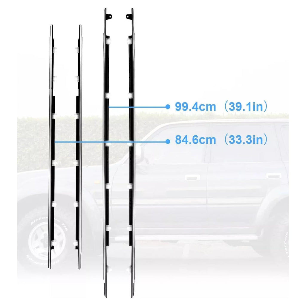 1991-1998 Toyota Land Cruiser 4PCS Door Belt Molding 75710-60021 75730-60020
