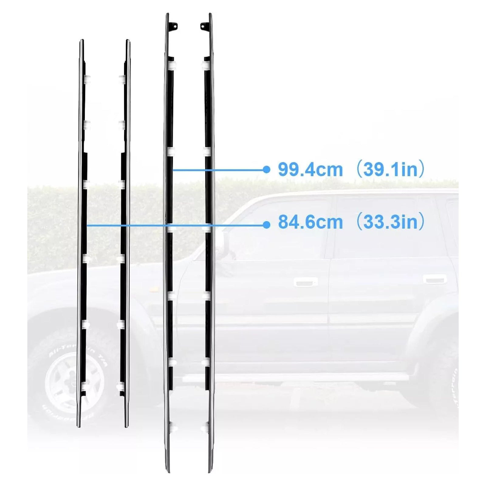 Toyota Land Cruiser 1991-1998 Door Trim Belt Molding 4PC 75710-60021 75730-60020